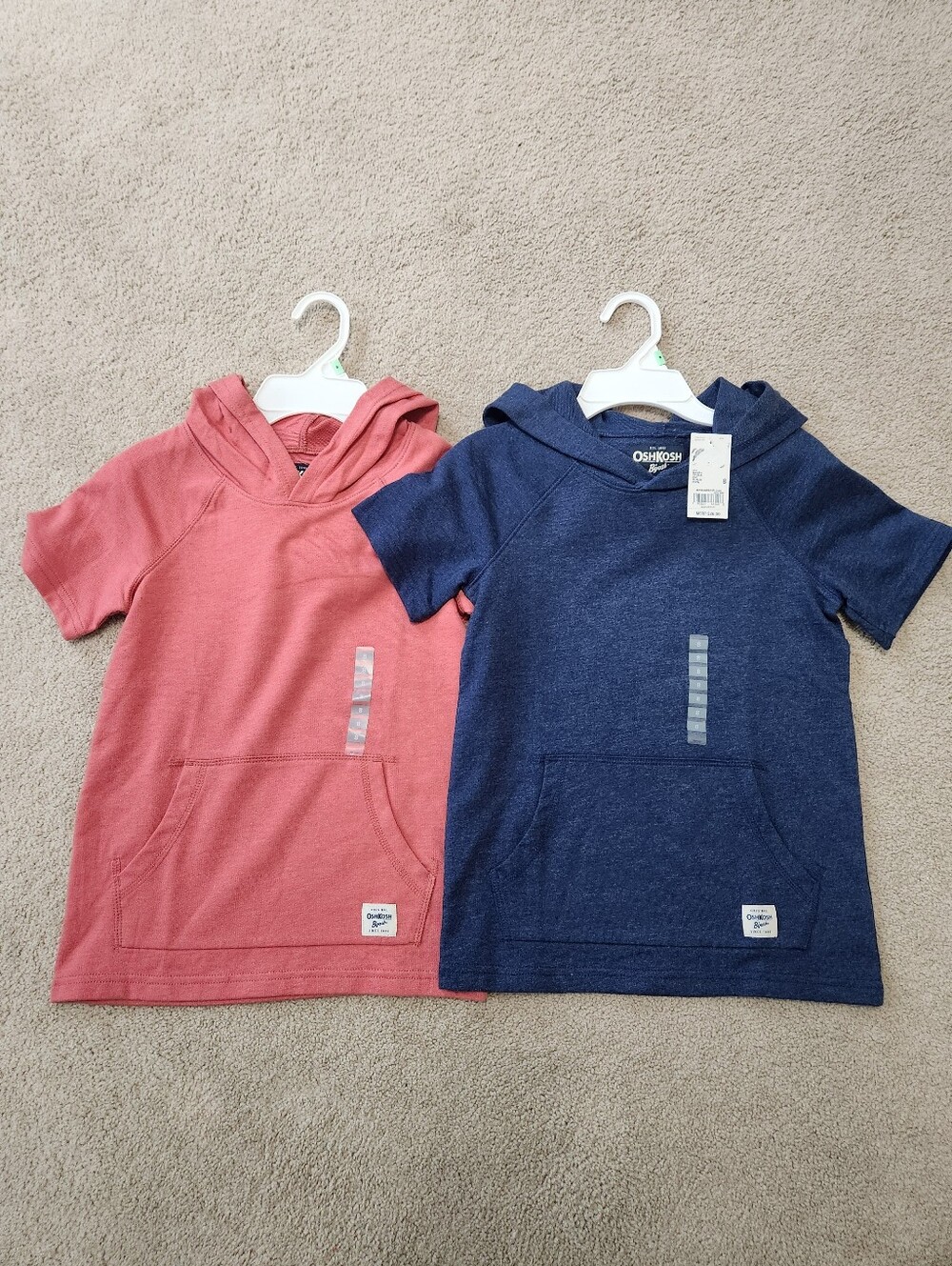 NWT OshKosh B'gosh Short-Sleeve Hooded Tee Bundle